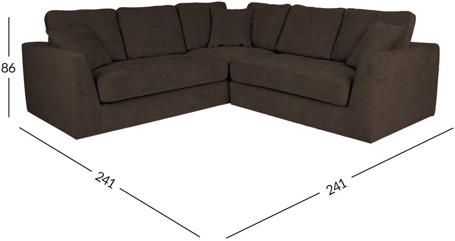 Home4You Dark Kampinė sofa EDRA tamsiai pilka