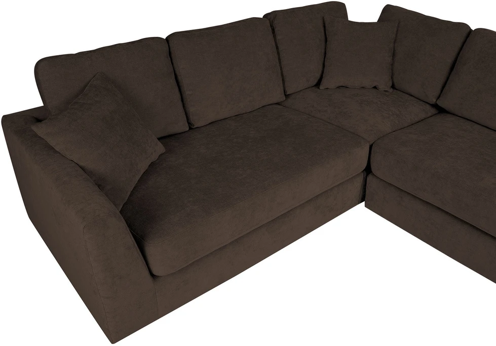 Home4You Kampinė sofa EDRA Tamsiai pilka