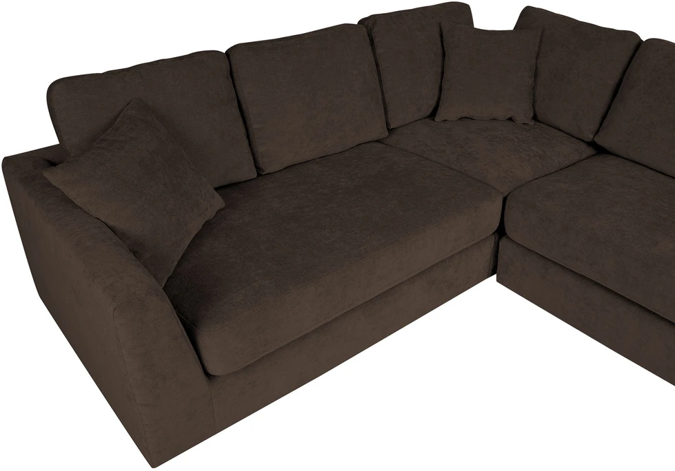 Home4You Dark Kampinė sofa EDRA tamsiai pilka