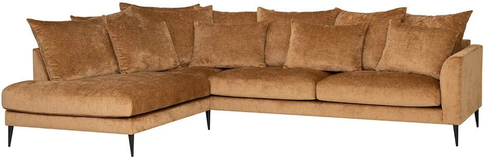 Home4You Kampinė sofa LARTES kairiojo kampo, ruda