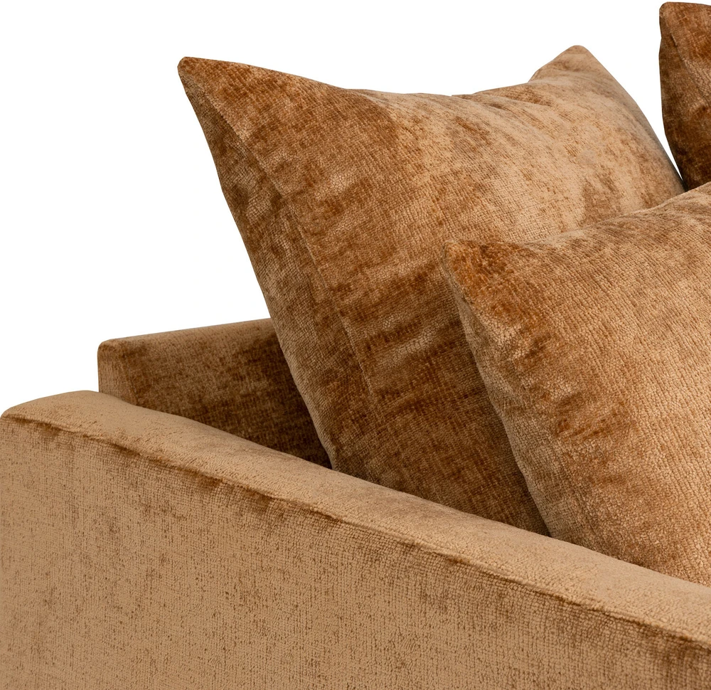 Home4You Kampinė sofa LARTES dešinioji kampinė, ruda