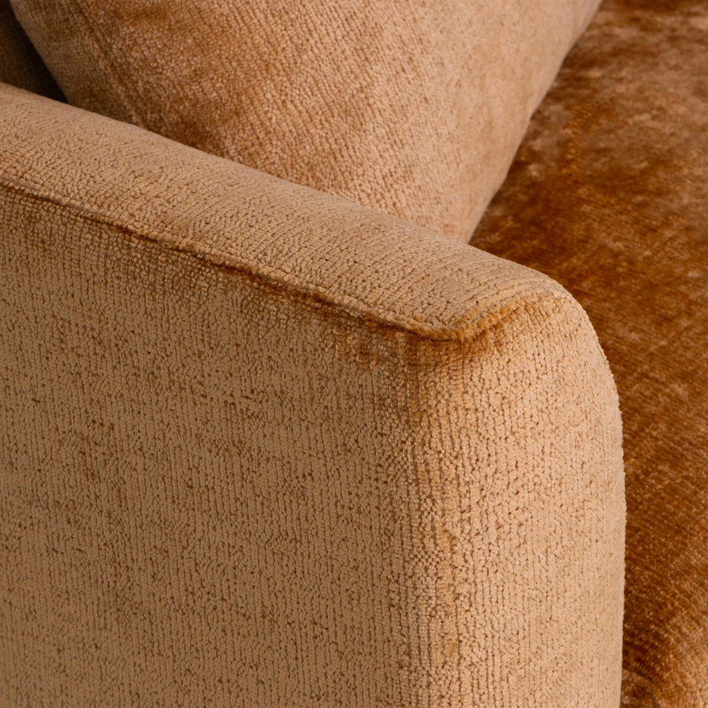 Home4You Kampinė sofa LARTES dešinioji kampinė, ruda