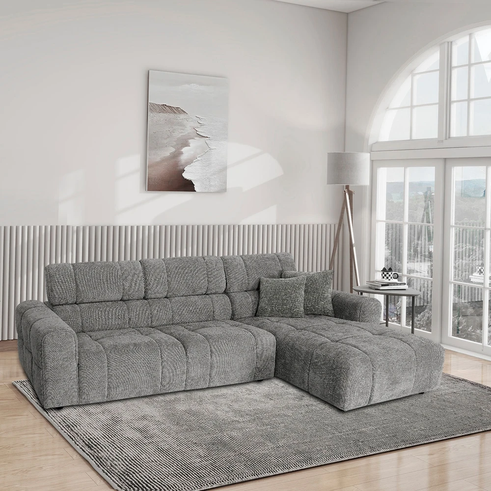 Home4You Kampinė sofa BELISMA RC Pilka