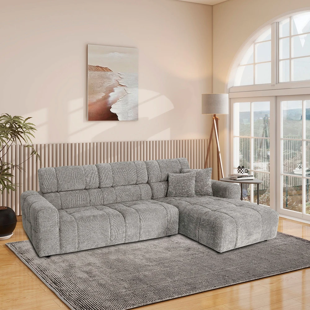 Home4You Kampinė sofa BELISMA RC Pilka