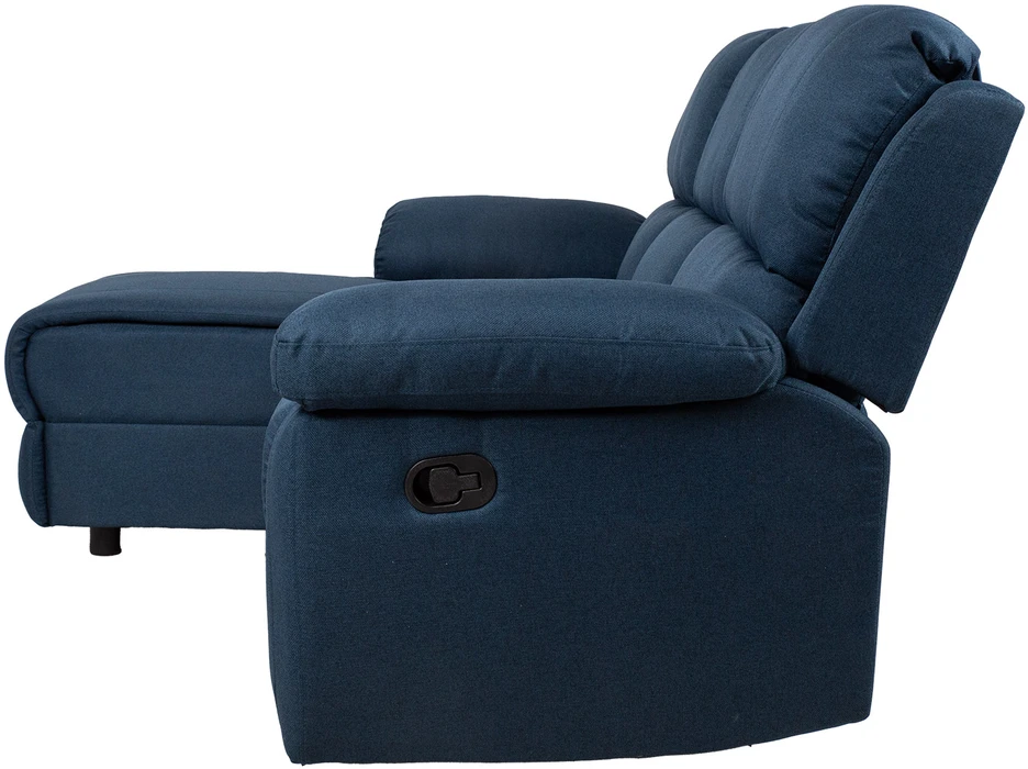 Home4You Kampinė sofa BERIT LC, tamsiai mėlyna