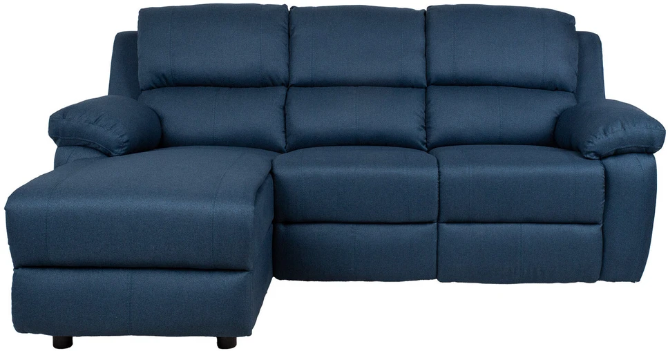 Home4You Kampinė sofa BERIT LC, tamsiai mėlyna