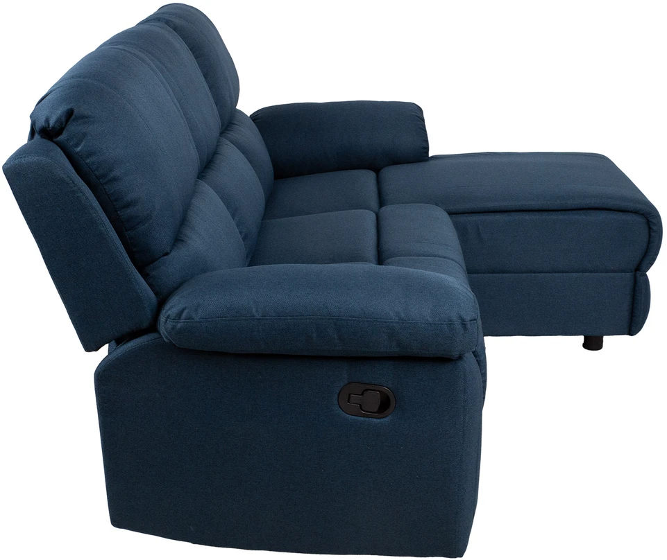 Home4You Kampinė sofa BERIT RC, tamsiai mėlyna