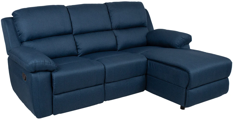 Home4You Kampinė sofa BERIT RC, tamsiai mėlyna