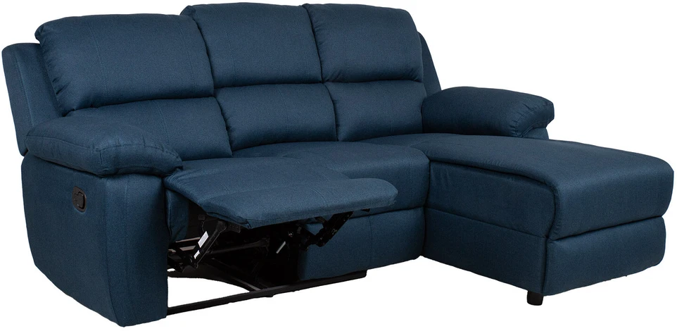 Home4You Kampinė sofa BERIT RC, tamsiai mėlyna