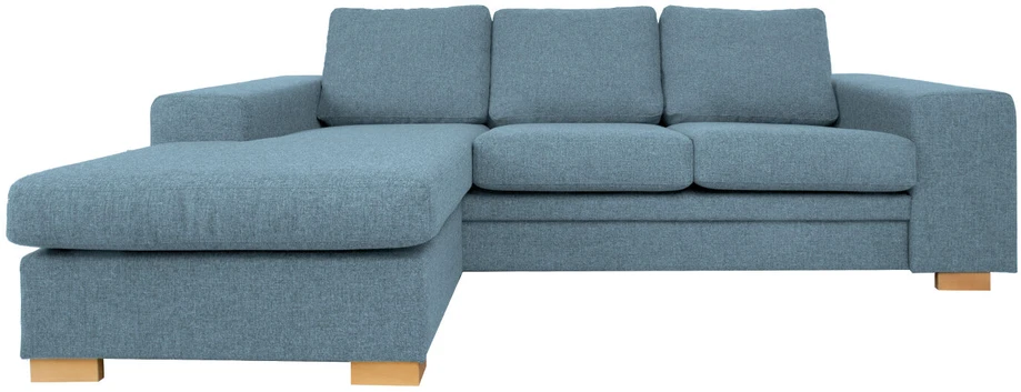 Home4You Kampinė sofa DAGMAR šviesiai mėlyna