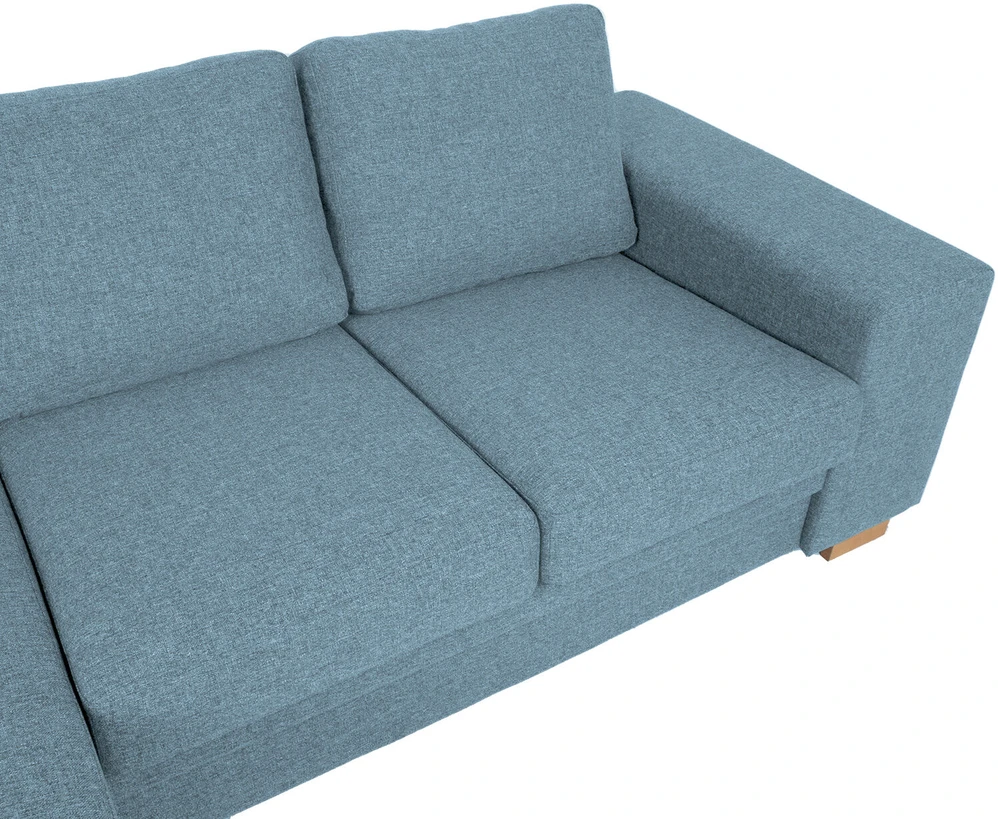 Home4You Kampinė sofa DAGMAR šviesiai mėlyna
