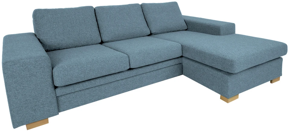 Home4You Kampinė sofa DAGMAR šviesiai mėlyna
