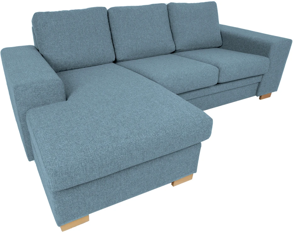 Home4You Kampinė sofa DAGMAR šviesiai mėlyna