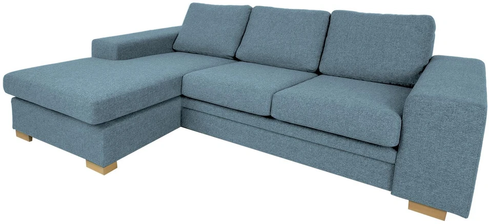 Home4You Kampinė sofa DAGMAR šviesiai mėlyna