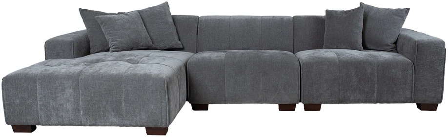 Home4You Kampinė sofa DAHLIA LC, pilka