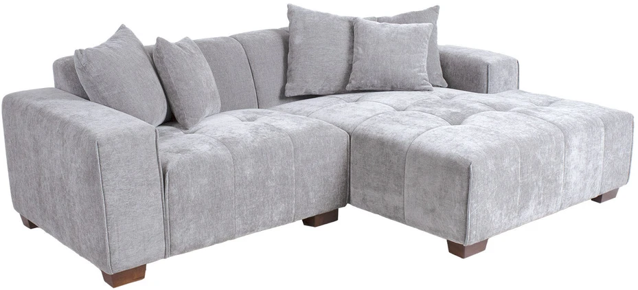 Home4You Kampinė sofa COLLINS KK, šviesiai pilka