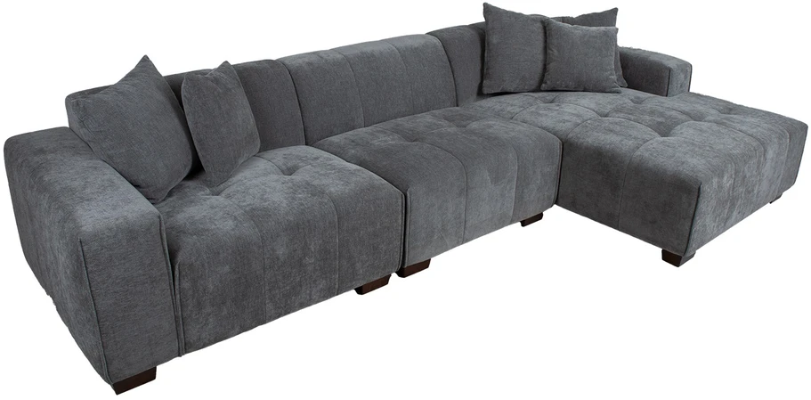 Home4You Kampinė sofa DAHLIA RC, pilka