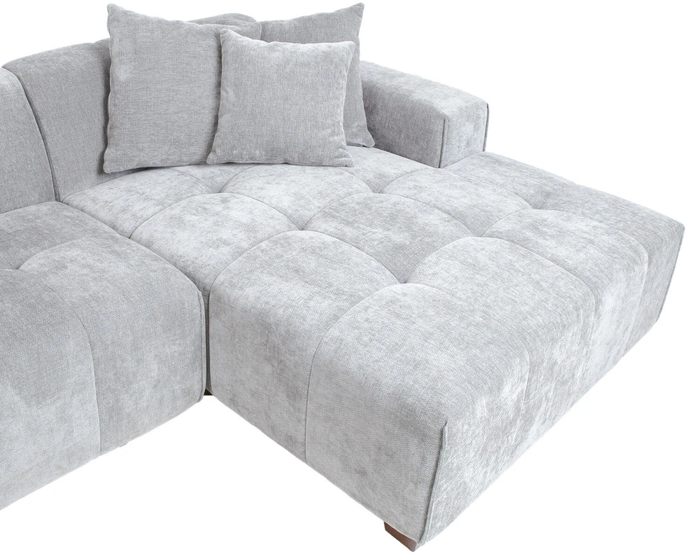 Home4You Kampinė sofa COLLINS KK, šviesiai pilka