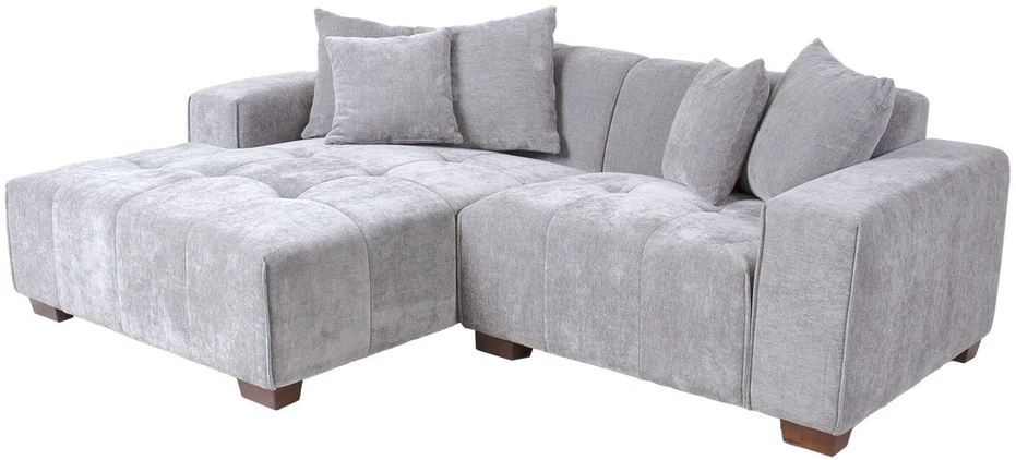 Home4You Kampinė sofa DAHLIA KK, šviesiai pilka