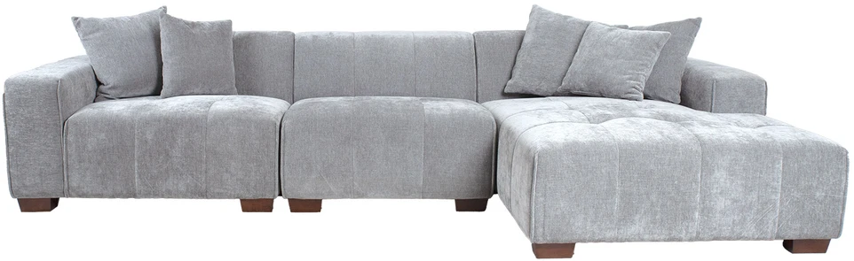 Home4You Kampinė sofa COLLINS KK, šviesiai pilka