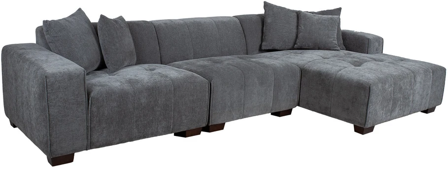 Home4You Kampinė sofa COLLINS KK, pilka