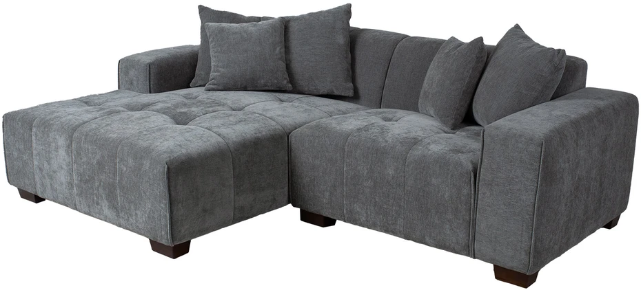 Home4You Kampinė sofa DAHLIA LC, pilka