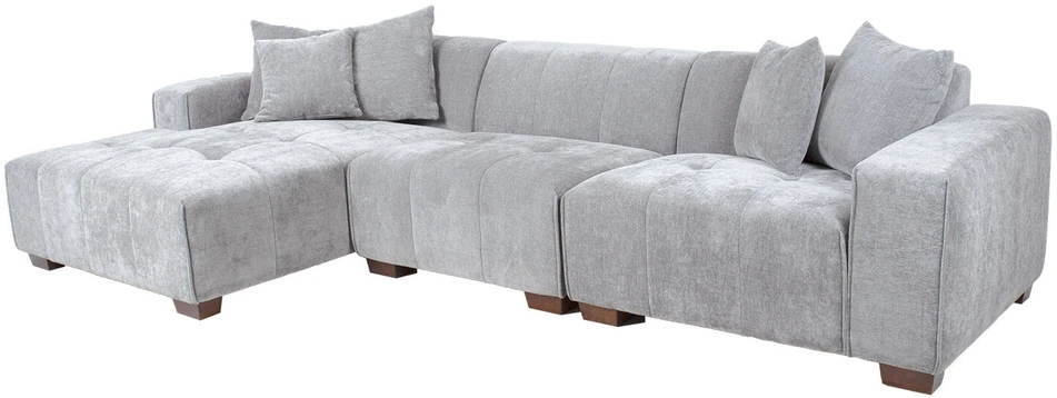 Home4You Kampinė sofa DAHLIA KK, šviesiai pilka