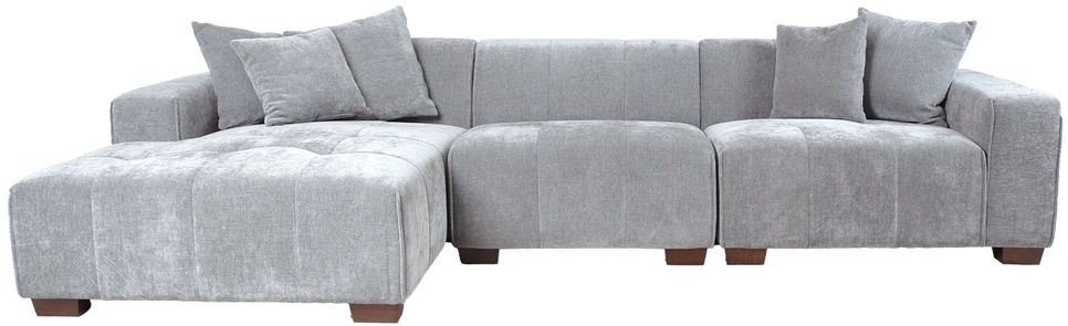 Home4You Kampinė sofa DAHLIA KK, šviesiai pilka