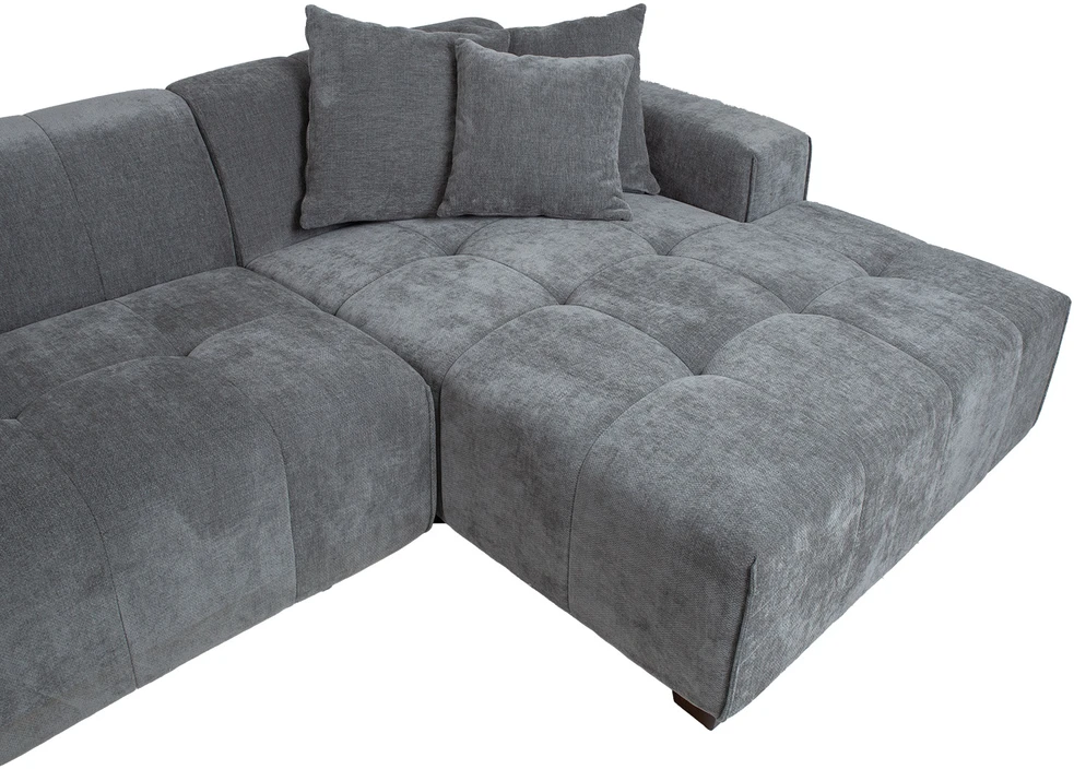Home4You Kampinė sofa DAHLIA RC, pilka