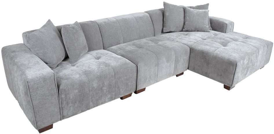 Home4You Kampinė sofa COLLINS KK, šviesiai pilka