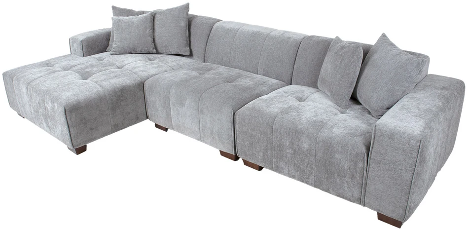 Home4You Kampinė sofa DAHLIA KK, šviesiai pilka