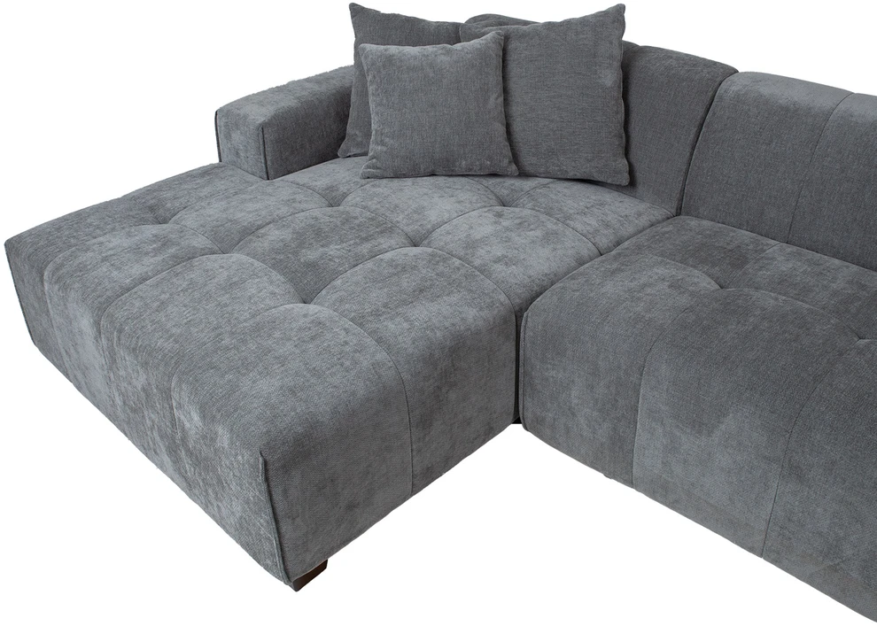 Home4You Kampinė sofa DAHLIA LC, pilka