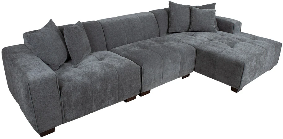 Home4You Kampinė sofa COLLINS KK, pilka