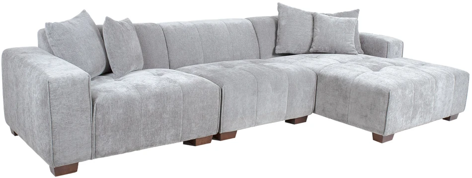 Home4You Kampinė sofa COLLINS KK, šviesiai pilka