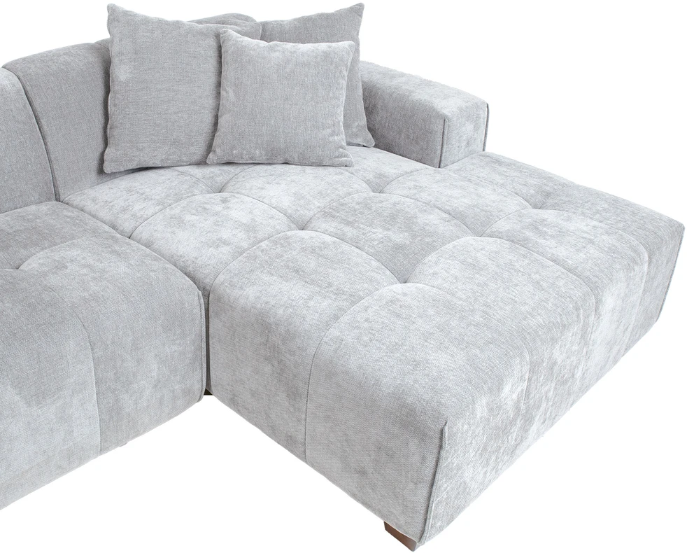 Home4You Kampinė sofa COLLINS KK, šviesiai pilka