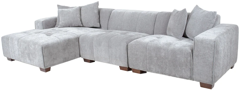 Home4You Kampinė sofa DAHLIA KK, šviesiai pilka