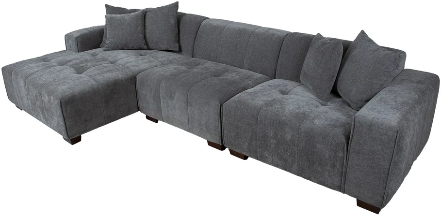 Home4You Kampinė sofa DAHLIA LC, pilka