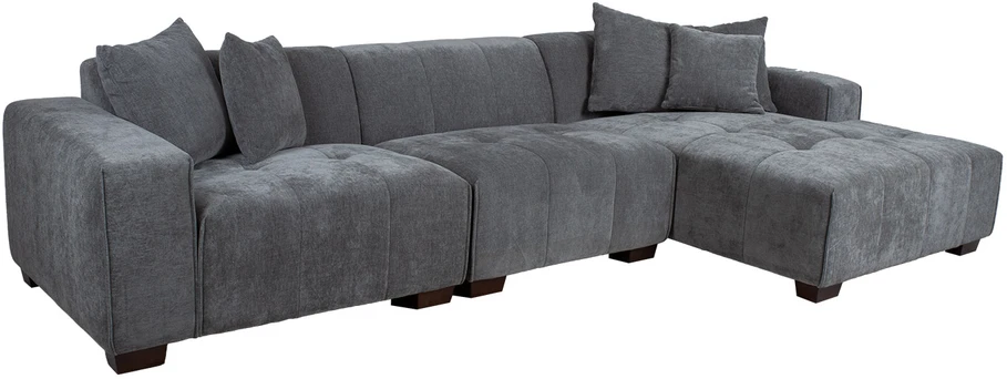 Home4You Kampinė sofa DAHLIA RC, pilka