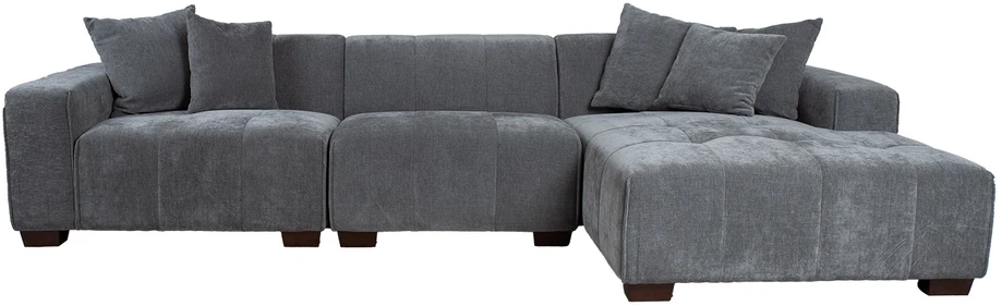 Home4You Kampinė sofa DAHLIA RC, pilka
