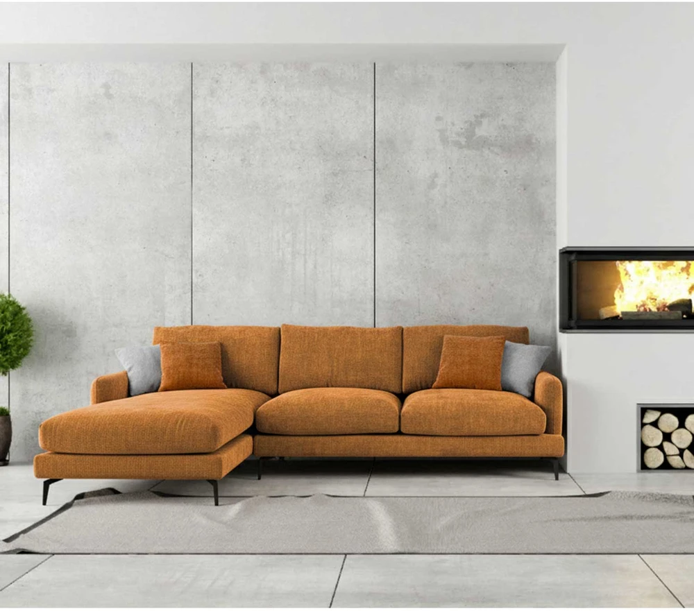 Home4You Kampinė sofa DAISY DK, ruda