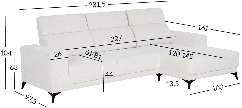 Home4You Kampinė sofa DARLA PN Šviesiai smėlio