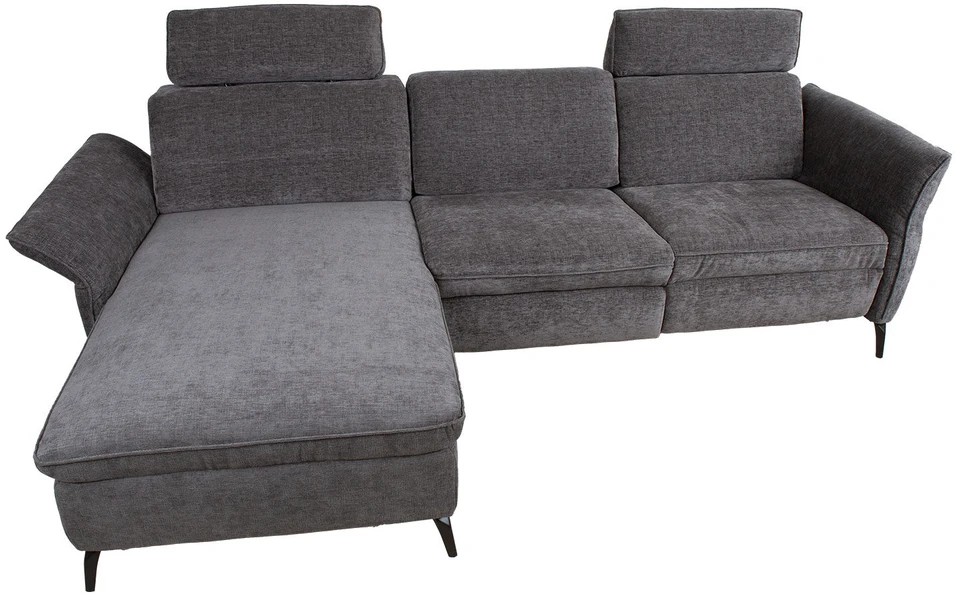 Home4You Kampinė sofa DAYTON LC, elektrinis atlošas, tamsiai pilka