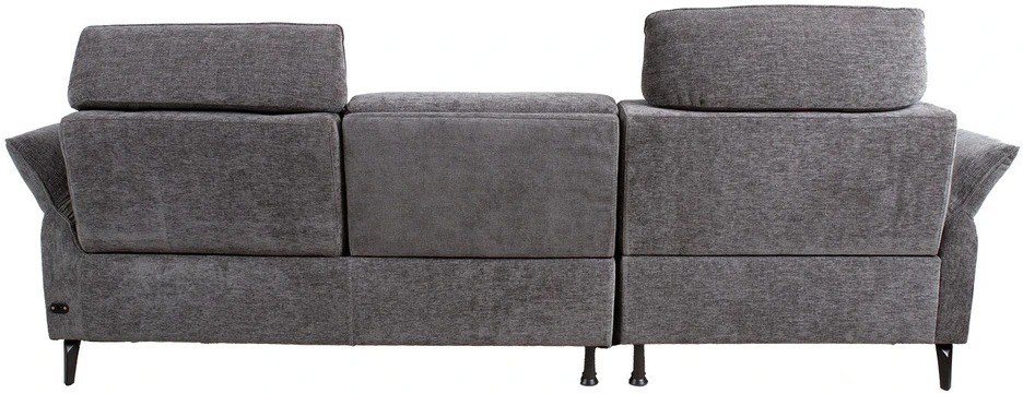 Home4You Kampinė sofa DAYTON LC, elektrinis atlošas, tamsiai pilka