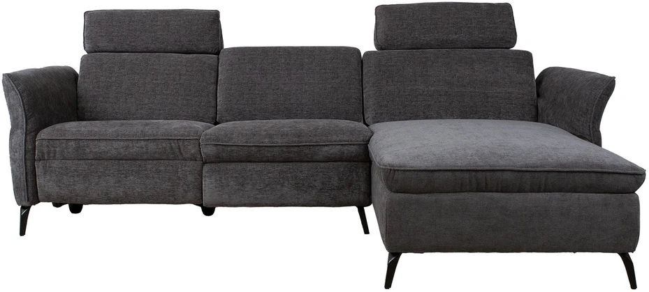 Home4You Kampinė sofa DAYTON RC, elektrinis atlošas, tamsiai pilka