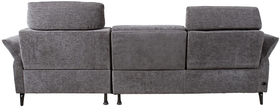Home4You Kampinė sofa DAYTON RC, elektrinis atlošas, tamsiai pilka