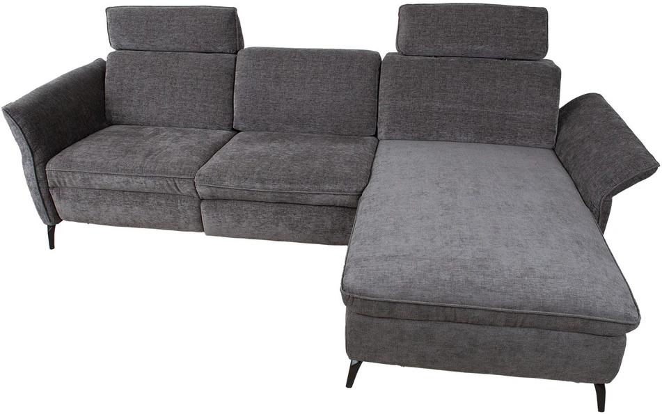 Home4You Kampinė sofa DAYTON RC, elektrinis atlošas, tamsiai pilka