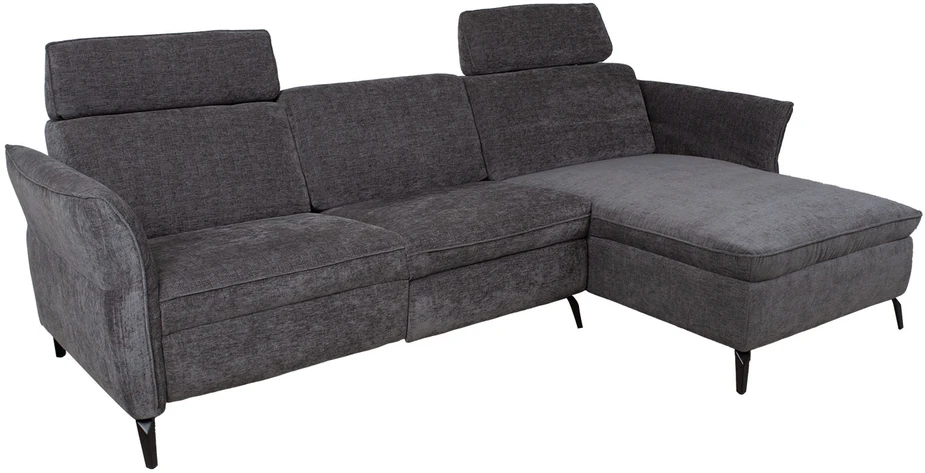 Home4You Kampinė sofa DAYTON RC, elektrinis atlošas, tamsiai pilka
