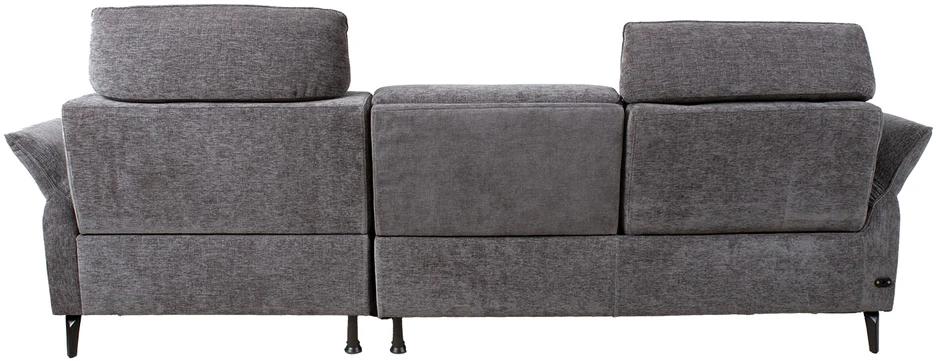 Home4You Kampinė sofa DAYTON RC, elektrinis atlošas, tamsiai pilka