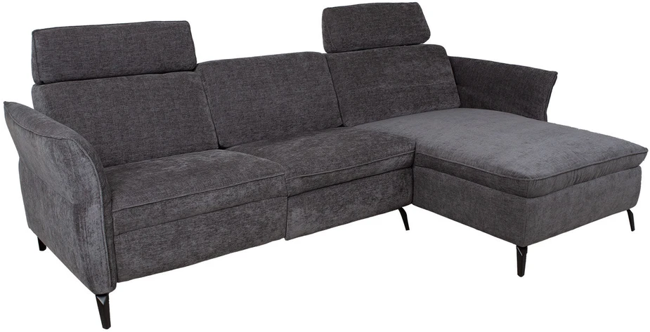 Home4You Kampinė sofa DAYTON RC, elektrinis atlošas, tamsiai pilka