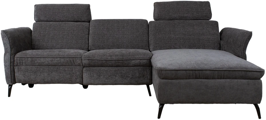 Home4You Kampinė sofa DAYTON RC, elektrinis atlošas, tamsiai pilka